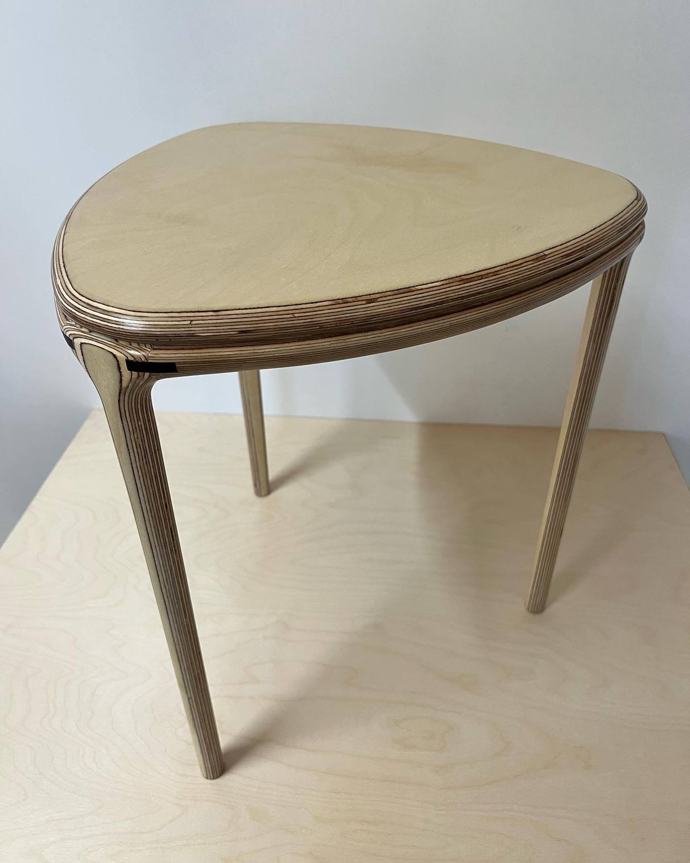 Plywood tripod-leg side table