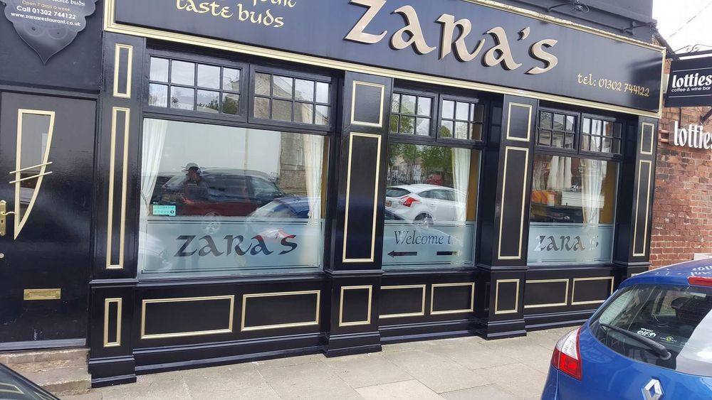 Shop front joinery for Zara's restaurant