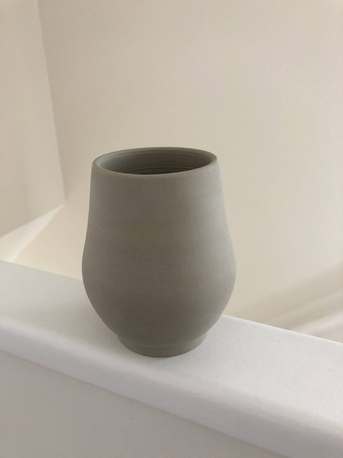 Grey tapered ceramic vase